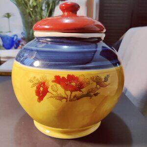 Cookie Jar or Canister in Bright Colors by Potter Robert Gordon from Australia